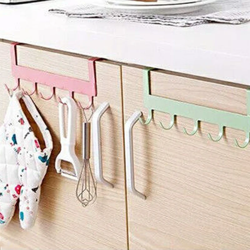 

3 шт. Кухня Шкаф Дверь задняя 5 даже крюк для крепления на гвоздь Многофункциональный за дверью, крючки, станок и Ванная комната Органайзер же...