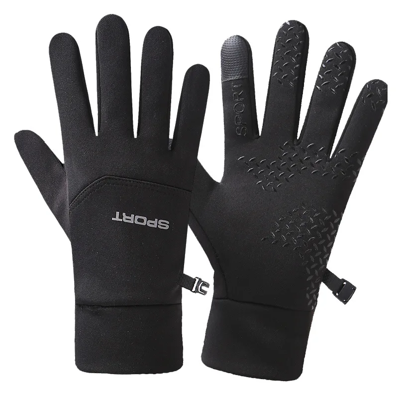

New warm motorcycle gloves, outdoor sports riding gloves, touch screen autumn and winter cold protection electric bike gloves