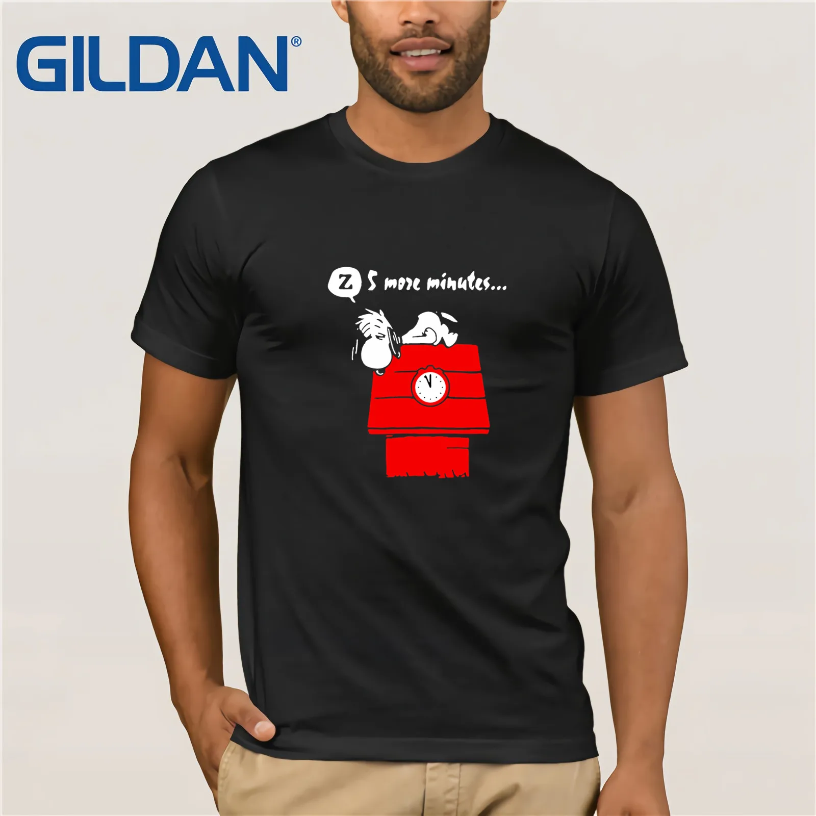 5 минут PEANUTS Sleep And The Red Baron Shirt 2019 Летняя мужская футболка с коротким