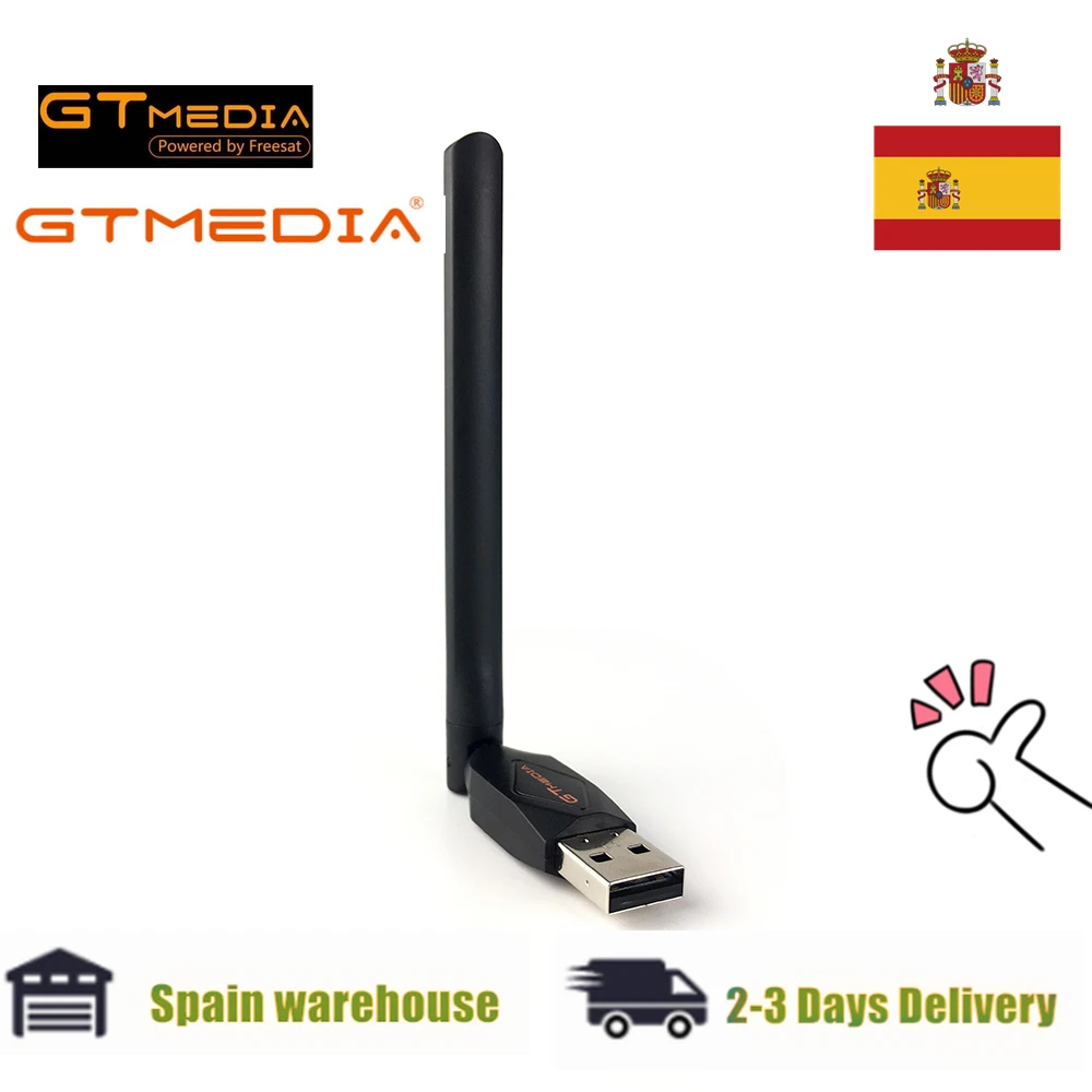 Хит DTMEDIA USB Wi Fi антенна LAN адаптер для ТВ приставки спутникового ресивера GTMEDIA Freesat