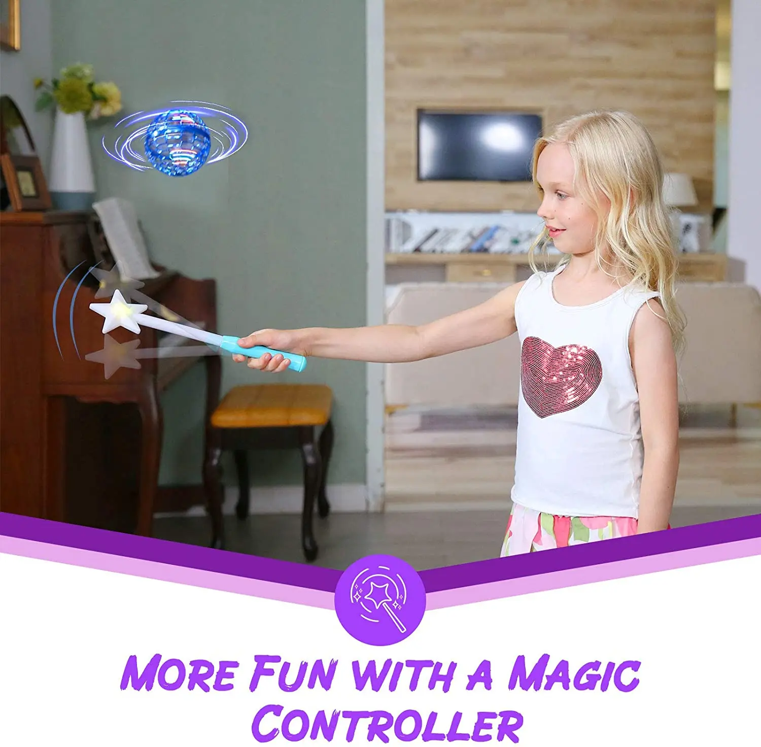 Flynova-Mini OVNI con luz para ni&ntilde;os, juguete volador giratorio de bola giratoria de 360 &deg;, helic&oacute;ptero controlado a mano, ORIGINAL-2
