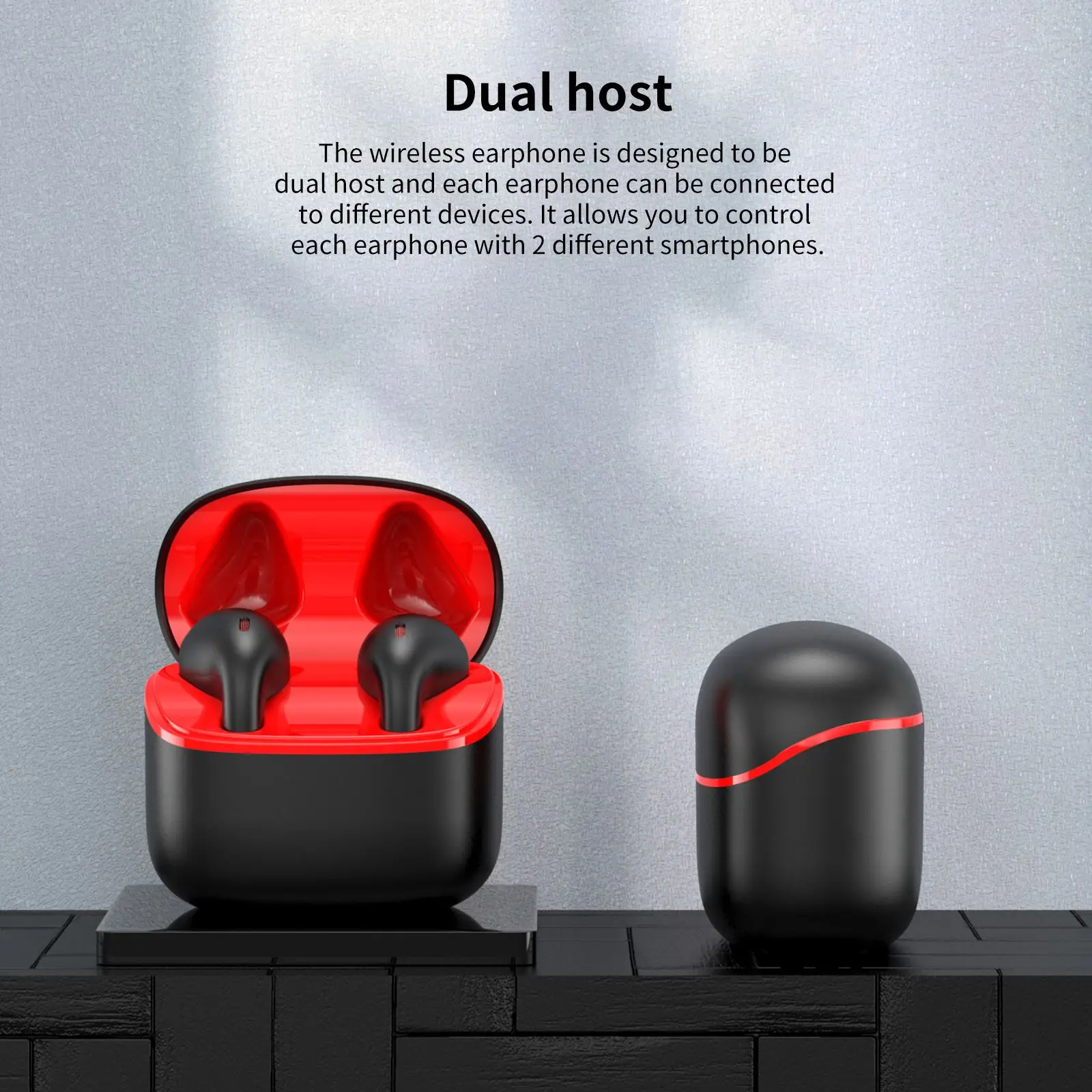 Bluetooth 5 0 наушники с двойным хостом Беспроводная зарядка наушники-вкладыши четкая