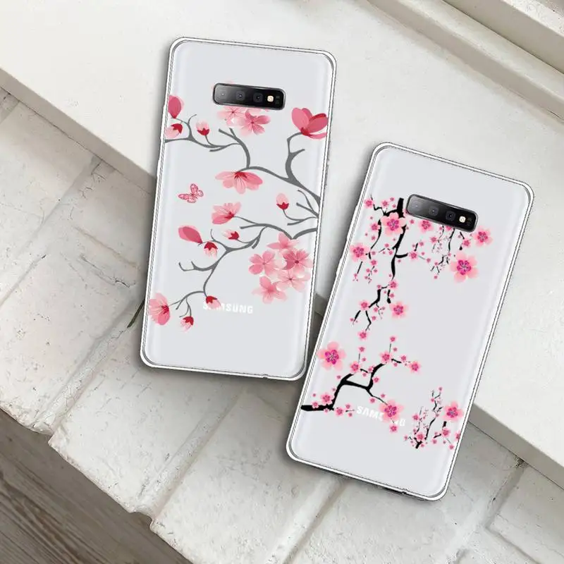 

Cherry Blossom Tree Phone Case Transparent For Samsung Galaxy A S 7 8 11 21 50 30 71 81 51 90 5G 20 E Ultra M60S