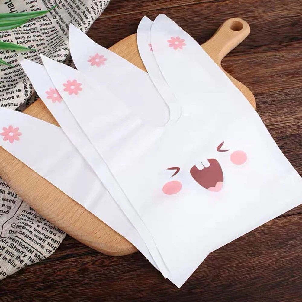 100 шт. большие подарочные мешки Милая зимняя куртка с длинными ушками животных