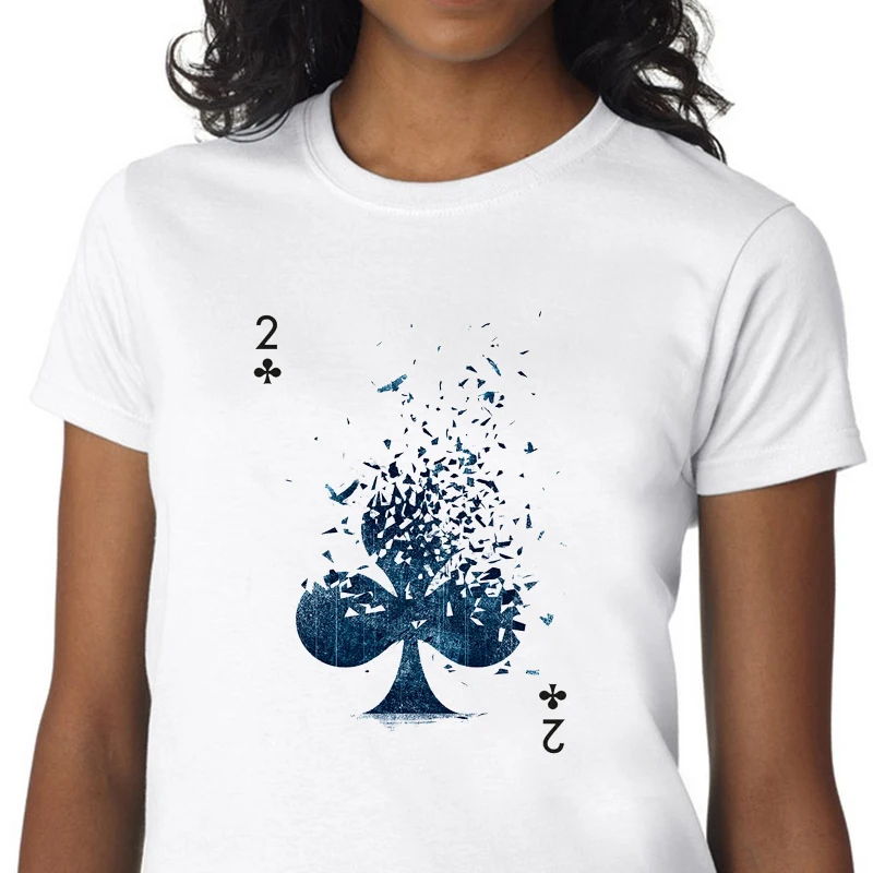 Футболка kpop игральные карты Графические футболки тройники клуб 2 Корейская