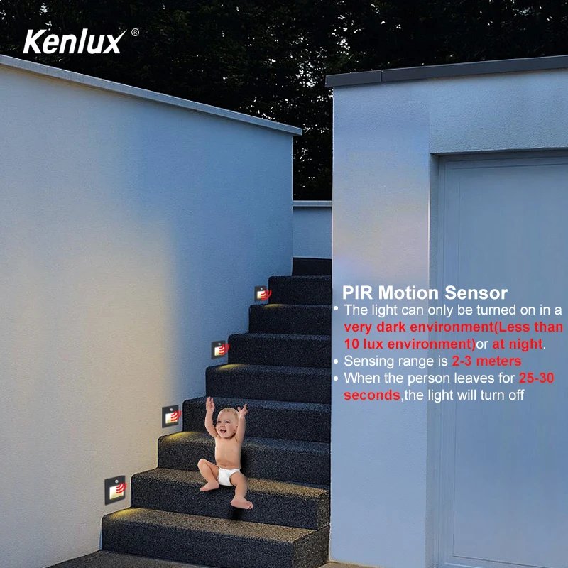 3W светодиодный настенный светильник водонепроницаемый для крыльца современный