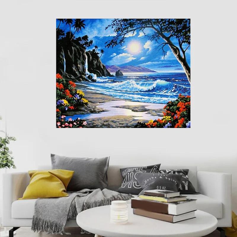 Наборы для рисования по номерам взрослых DIY Рисование на холсте краска