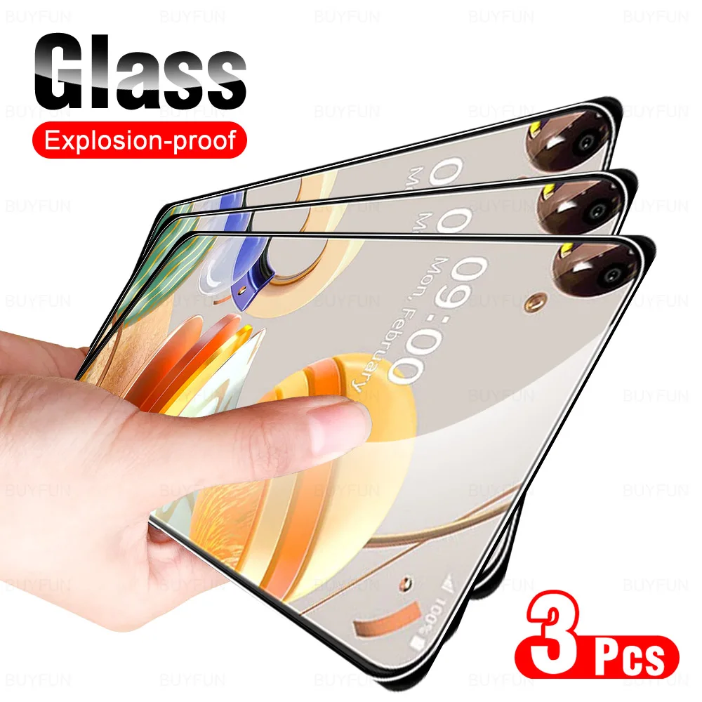Стекло для LG K61 3 шт. устойчивое к царапинам защитное стекло K 61 искусственное HD