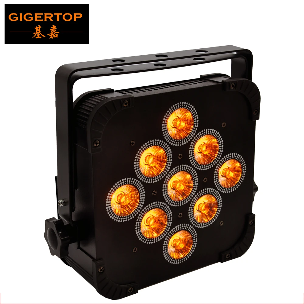 Цветной сценический плоский светодиодный светильник Gigertop 9x15 Вт RGBWA 5 в 1 прожектор