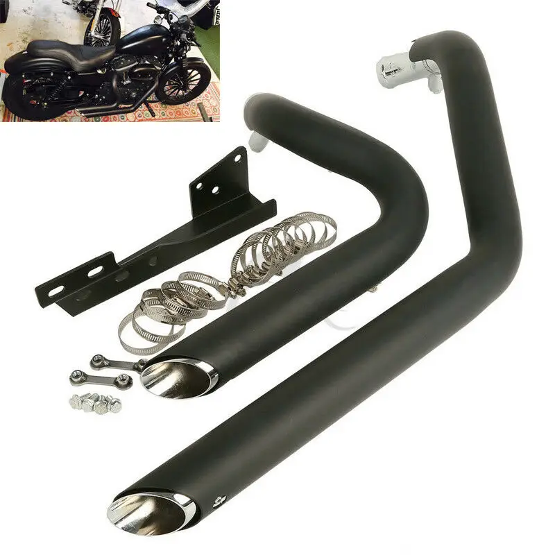 Выхлопные трубы для мотоцикла теплый экран Harley Sportster Iron 883 XL 1200 2004 2013 2009 Drag|motorbike