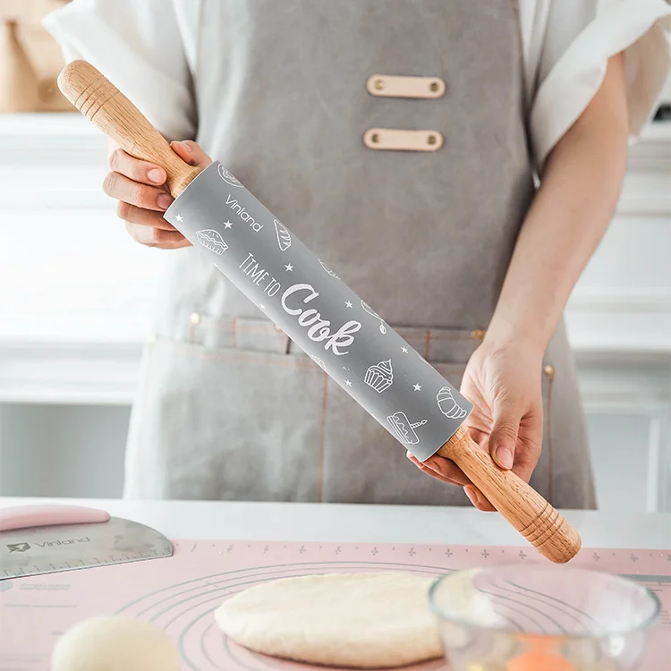 

Kitchen Embossed Rolling Pins Fondant Cake Baking Non Stick Dough Roller Pattern Rolling Pin Pasteleria Home Gadgets DH50GMZ