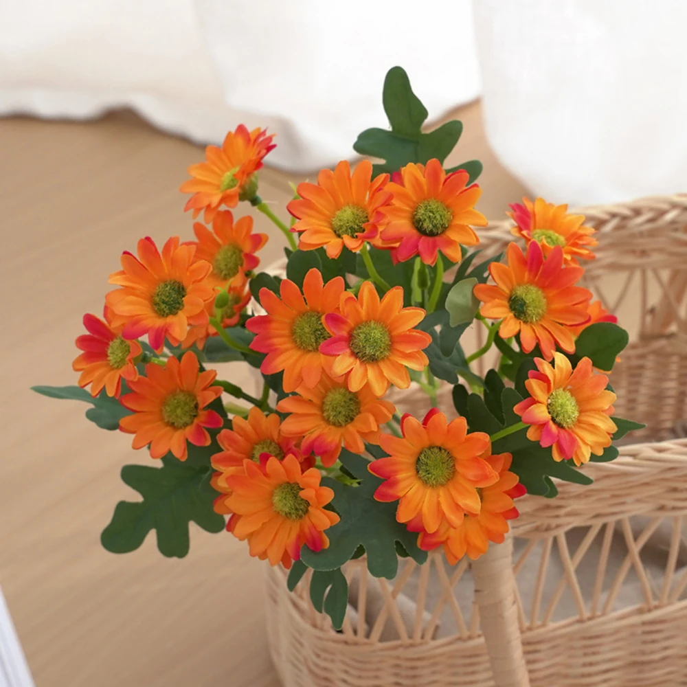 Искусственный цветок букет из прыгающей синей хризантемы маленькая ручка