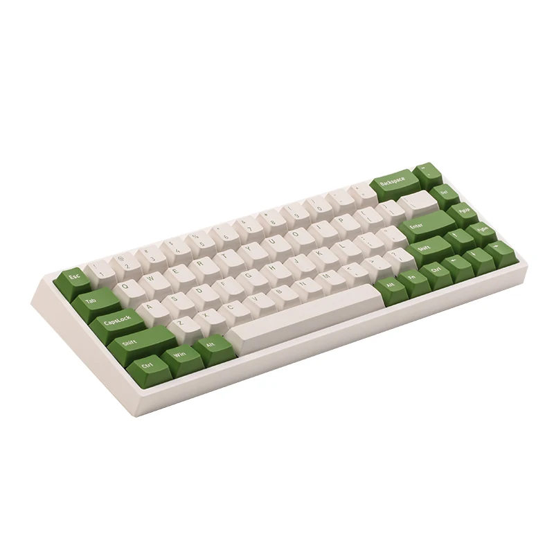 

NJ68 Wireless 2.4g BT 5.0 T Green White Mechanical Keyboard Programmable Hot Swap PCB Keyboard For Windows Android MacOS Apple