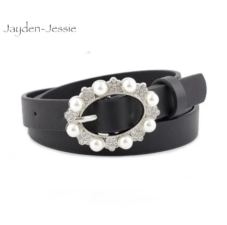 2019 Новое роскошное модное простое 100 платье с тонким поясом жемчужной пряжкой