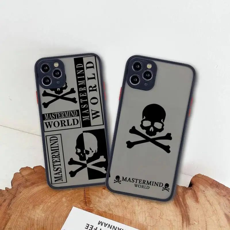 

Trend Japan Mastermind Skull Glitter Brand Phone Cases for Iphone 12 11 Pro Max Mini XS 8 7 Plus X SE 2020 XR Matte Cover