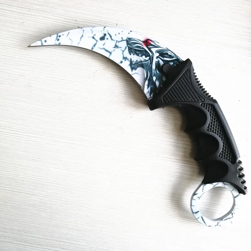 HS инструменты Открытый Csgo Karambit нож охотничьи ножи выживания тактический коготь нож Карманный Самообороны обидный походный инструмент - Цвет: Lion