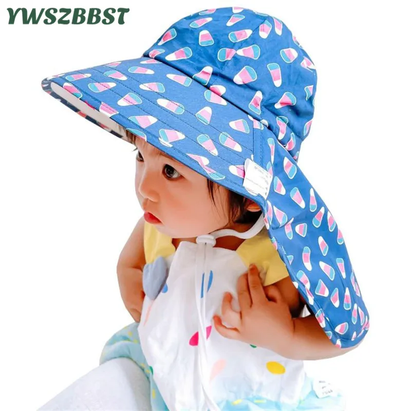 

Шляпа Детская Солнцезащитная с шалью, шапка рыбака, шапка от солнца, для улицы, для начинающих ходить детей, весна-лето