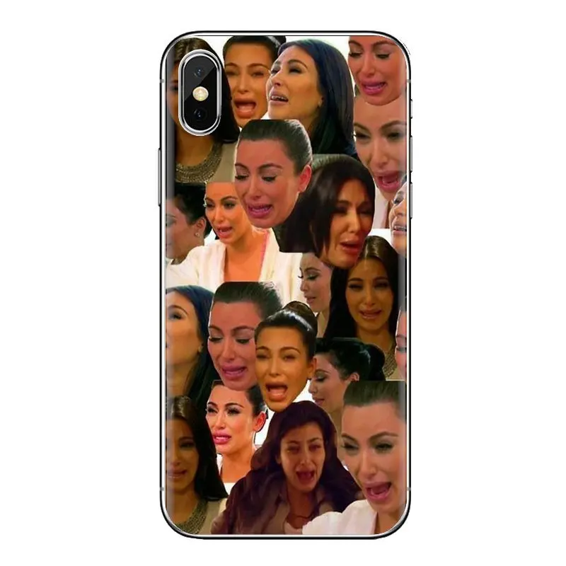 Kim Kardashian Crying Collage TPU Bag Case For iPhone XS Max XR X 4 4S 5 5S 5C SE 6 6S 7 8 Plus Samsung Galaxy J1 J3 J5 J7 A3 A5 |