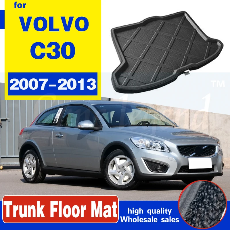 

High Quality Rear Trunk Cargo Mat Floor Tray Boot Liner Waterproof For VOLVO C30 2007-2013 Protective Pad Auto part 2008 2009