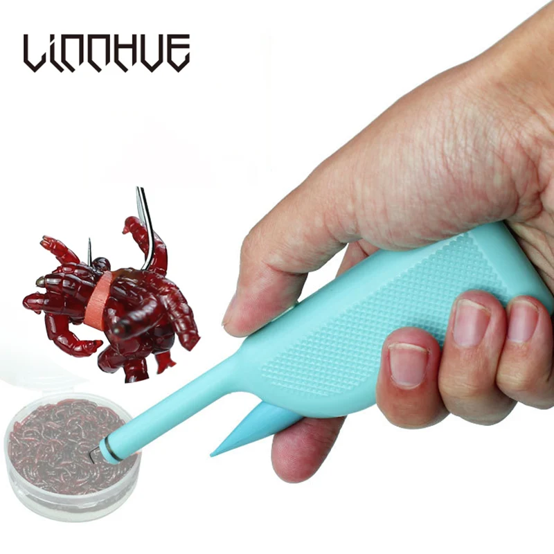 

LINNHUE 3 Pcs Portable ABS Fishing Baits 2020 Earthworm Bloodworm Clip Device Fishing Lure Tackle Accessory 1000 Rubber Bands