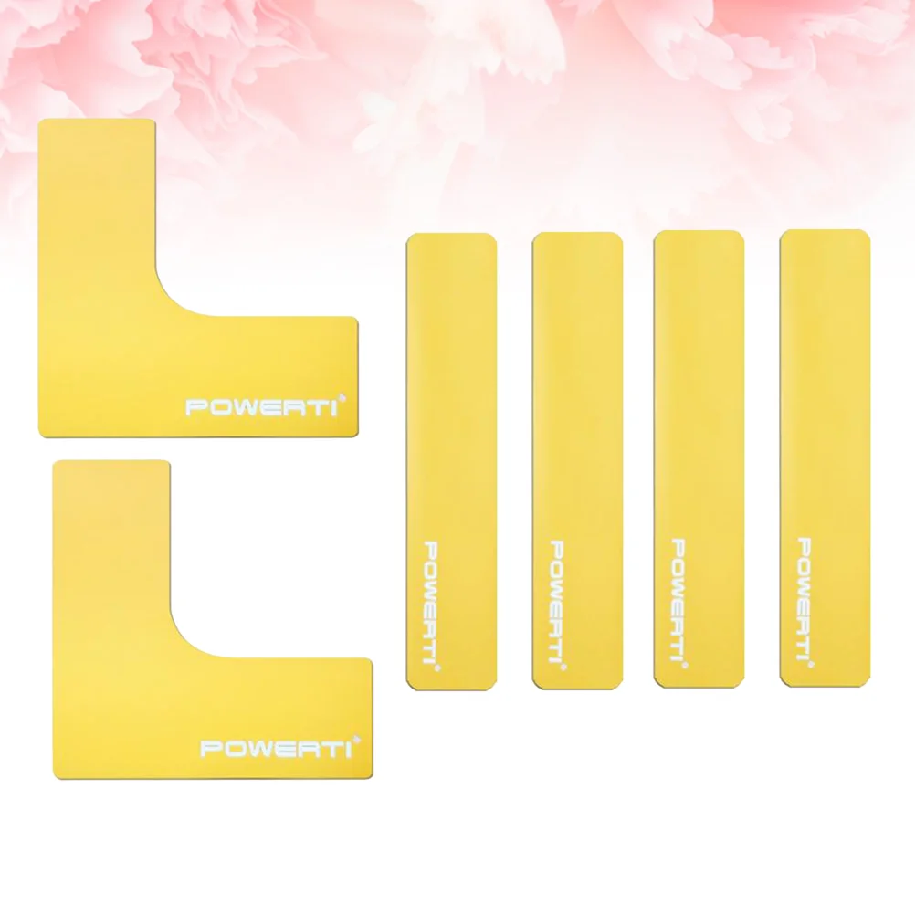 

6 Pcs Tennis Ground Court Marker Line Sticker Logo Basketball Football Badminton Court Line Ground Signal Label (4 Pcs Rectangle