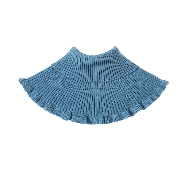 

Women Winter Turtleneck Collar Solid Color Breathable Knitted Scarf Neck Gaiter