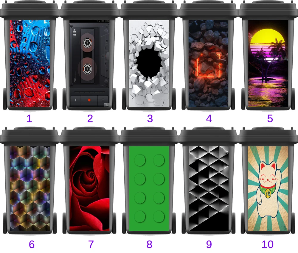 Современный клей съемный водостойкий стикер стены обновления корзина для мусора