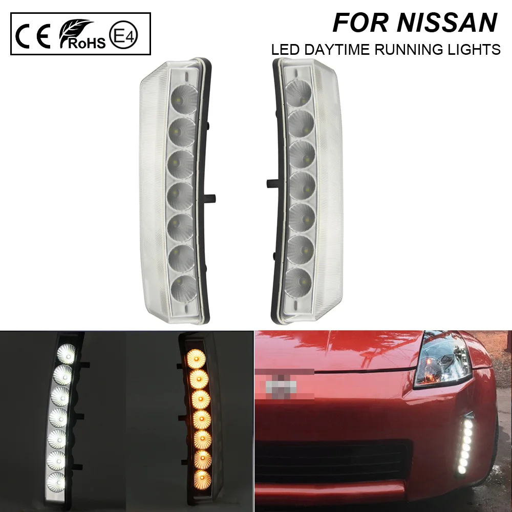 

2PCS Clear Car DRL Eagle Eye LED Daytime Running Light Source Waterproof Turn Signal light For Nissan 350Z/Z33 03-05