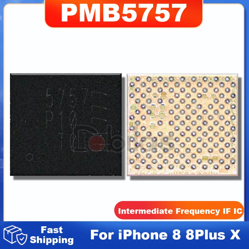 

5Pcs PMB5757 5757 IF IC For iPhone 8 8Plus X Intermediate Frequency Chipset Baseband Medium Frequency Chip Integrated Circuits
