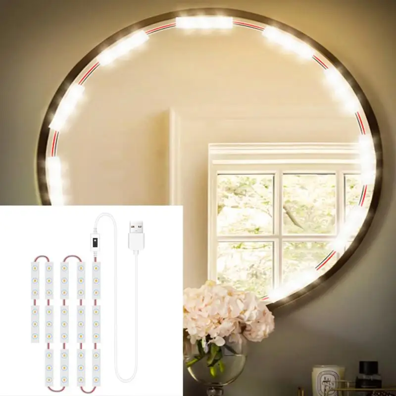 

14 Strings Mirror Light Infrared Sensor Cosmetic Mirror Headlamp Vanity Makeup Mirror Lights Bathroom Dressing Table Lighting