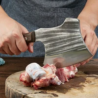 kitchen items knife chef knives hammer forged chop camping survival axe stainless steel butcher knife ebony handle with cover