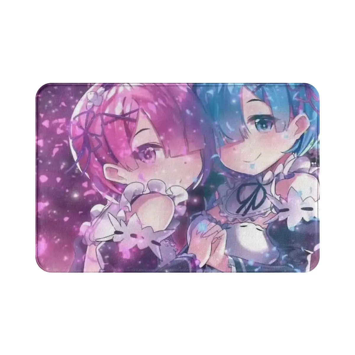 

Re Zero Starting Life in Another World Bath Mat Ram Rem Doormat Living Room Carpet Entrance Door Rug Home Decoration