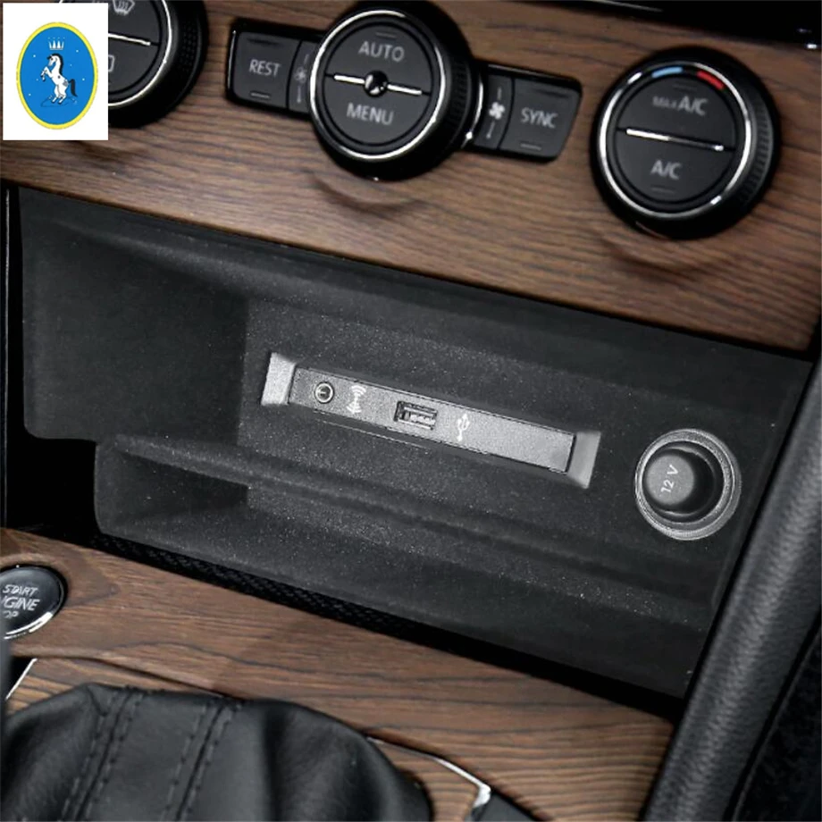 Yimaautotrims Auto Accessory Center Control Storage Container Multi-grid Box Cover Kit Fit For Volkswagen VW Tiguan 2016 - 2021 |