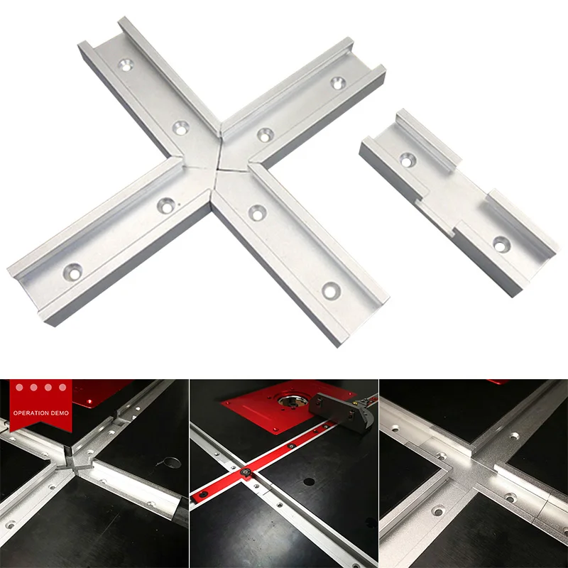 

200mm Cross T-track Connector Set 30 Type T-slot Miter Track Jig Fixture Slot Connector C44