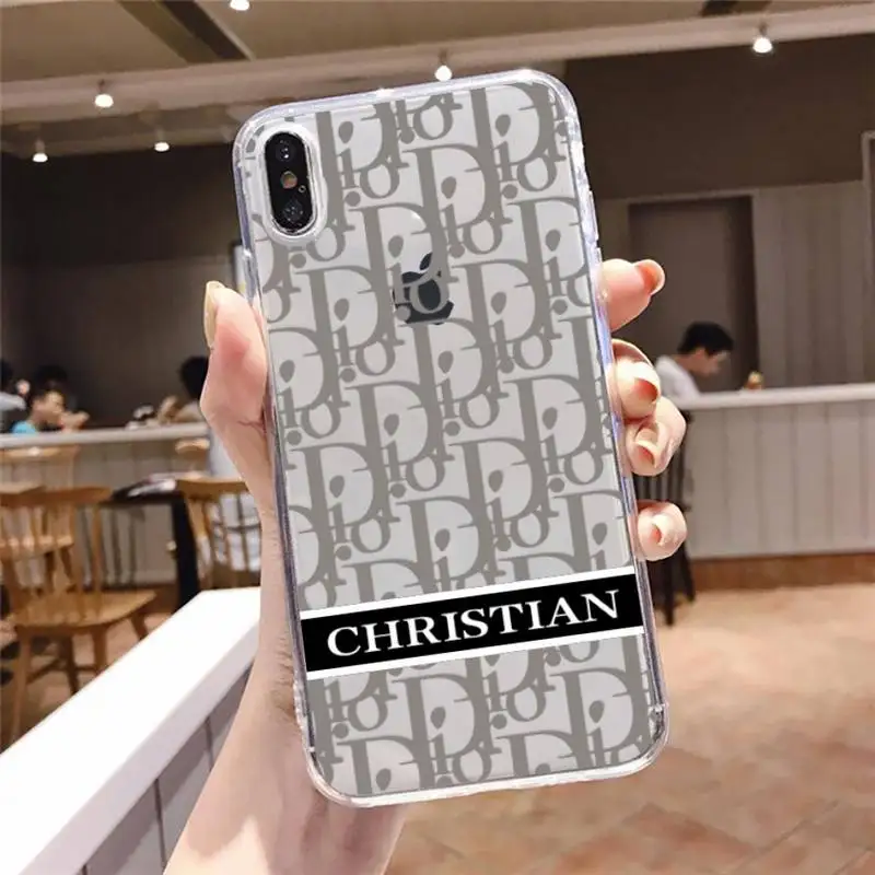 

luxury brand Christian Design girl Transparent soft For iphone 5 5s 5c se 6 6s 7 8 11 12 plus mini x xs xr pro max