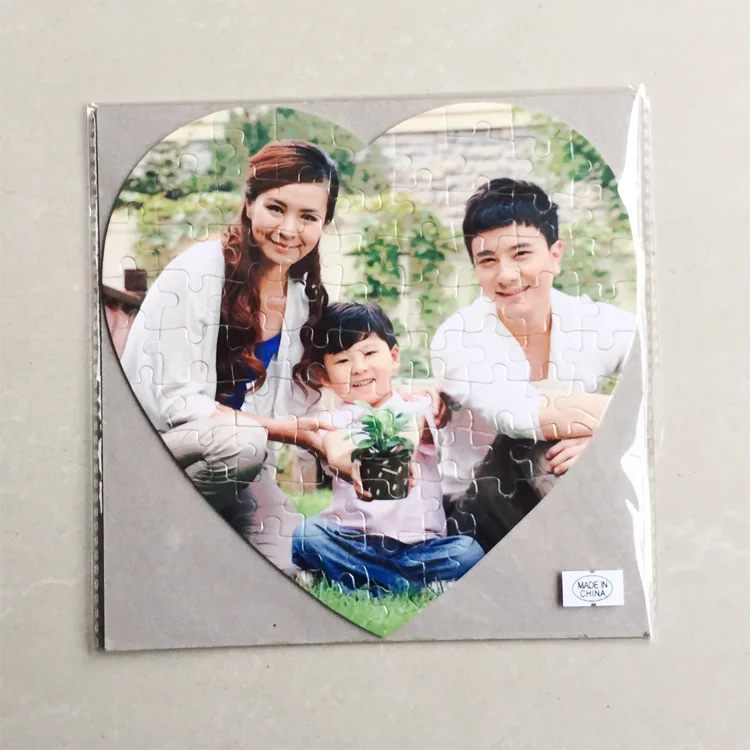 Бесплатная доставка 10 шт. сублимационные пустые Пазлы DIY ремесло сердце