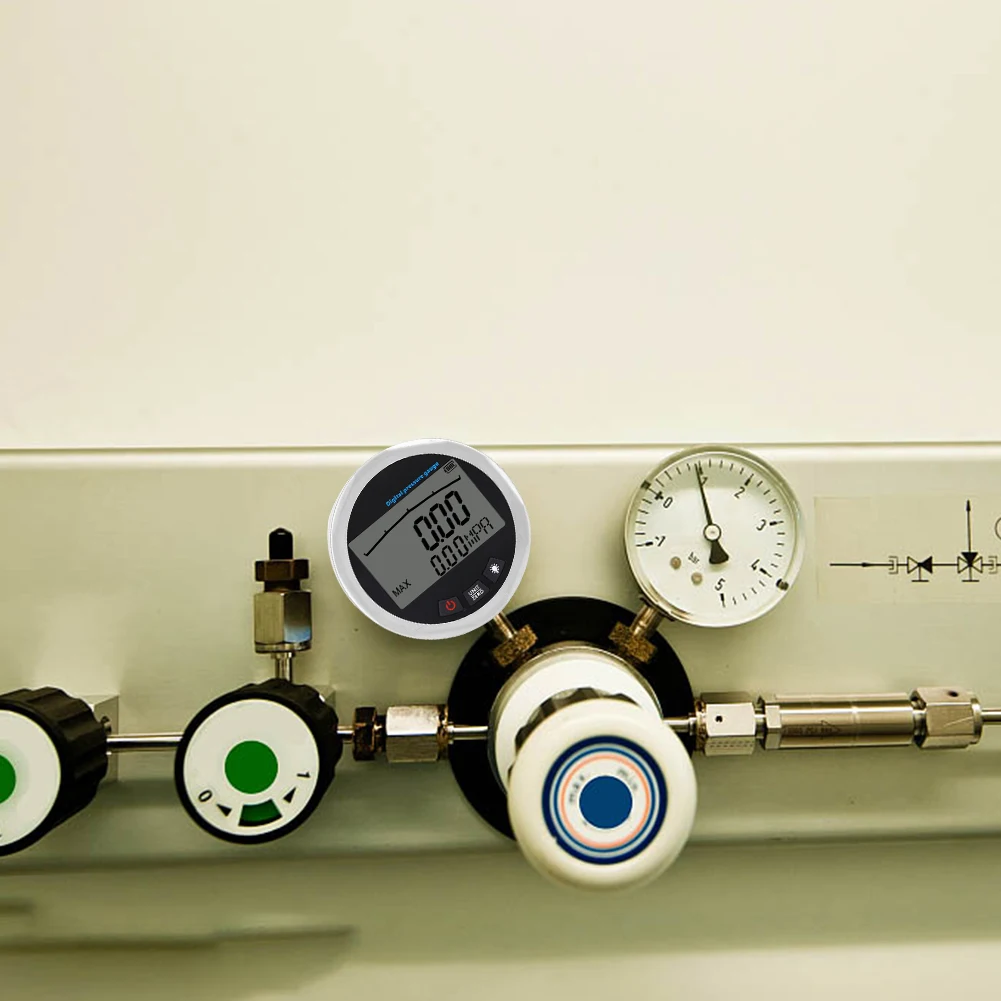 

Digital Pressure Gauge Gas Manometer With G1/4 Male Connector Connector LCD 0-40Mpa Mini Portable Stainless Steel Pressure Gauge
