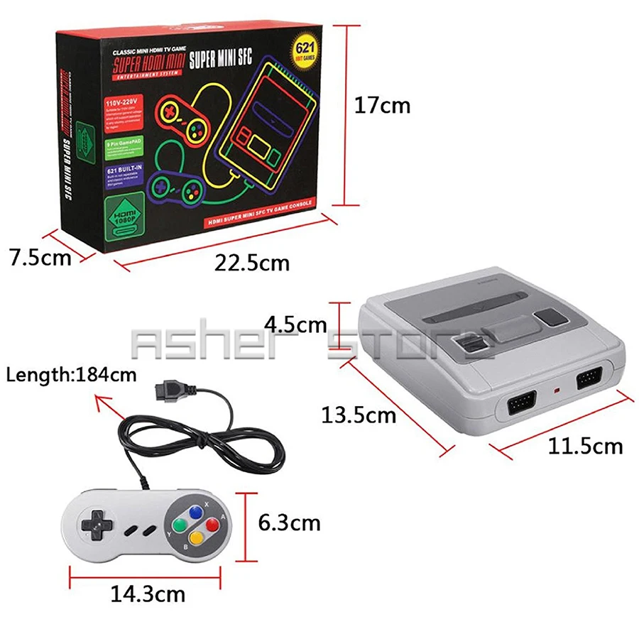 Новинка 621 встроенных классических игр в ретро стиле супер HD выход 8 бит