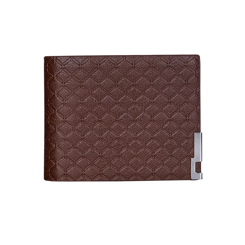 

NO.ONEPAUL 2020 New Men's Wallet Multi-Card Wallet Business Short Plaid Check Wallet Zipper Buckle Wallet Multi-Function Wallet