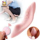 Силиконовый вибратор для стимуляции клитора, с невидимым носимым бабочкой, на беспроводном пульте дистанционного управления