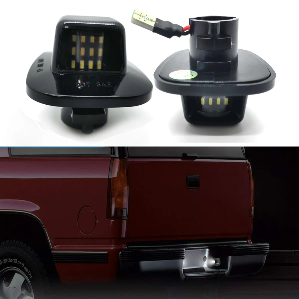 Алмазная Белая светодиодная лампа для номерного знака Chevrolet C1500 1988 2000 2500 K1500 3500 без