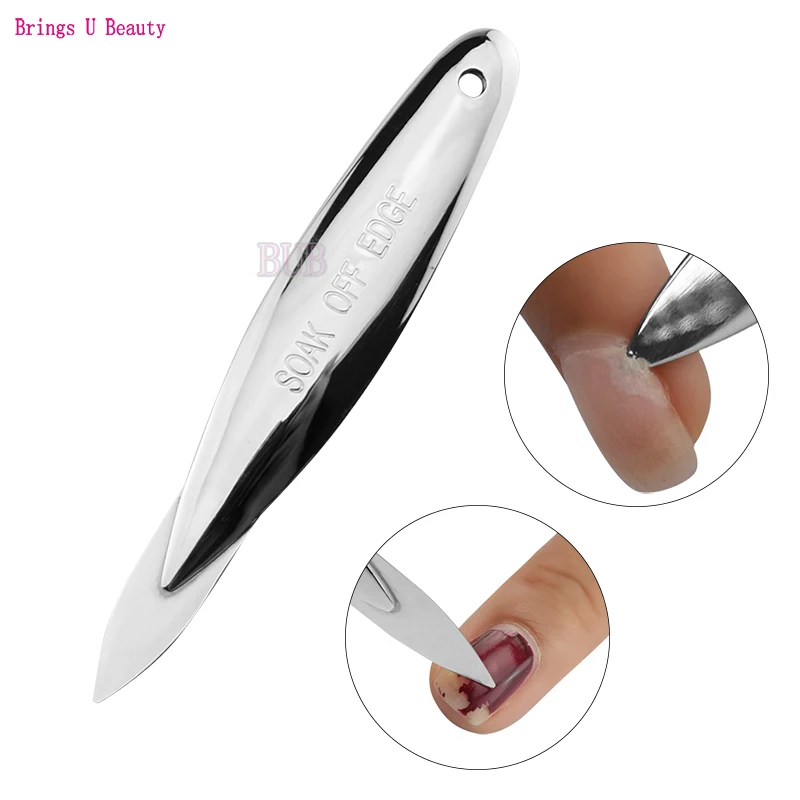 1 шт. Профессиональный средство для снятия гель лака Нержавеющая сталь с острыми