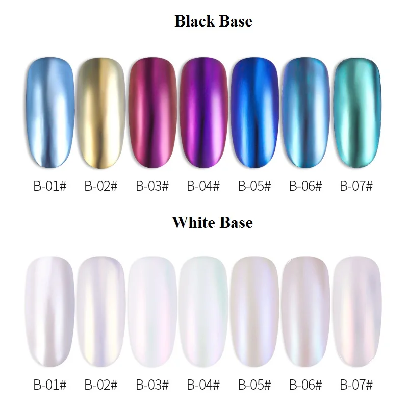Зеркальный блеск для ногтей лазерная голографическая белая пудра украшения