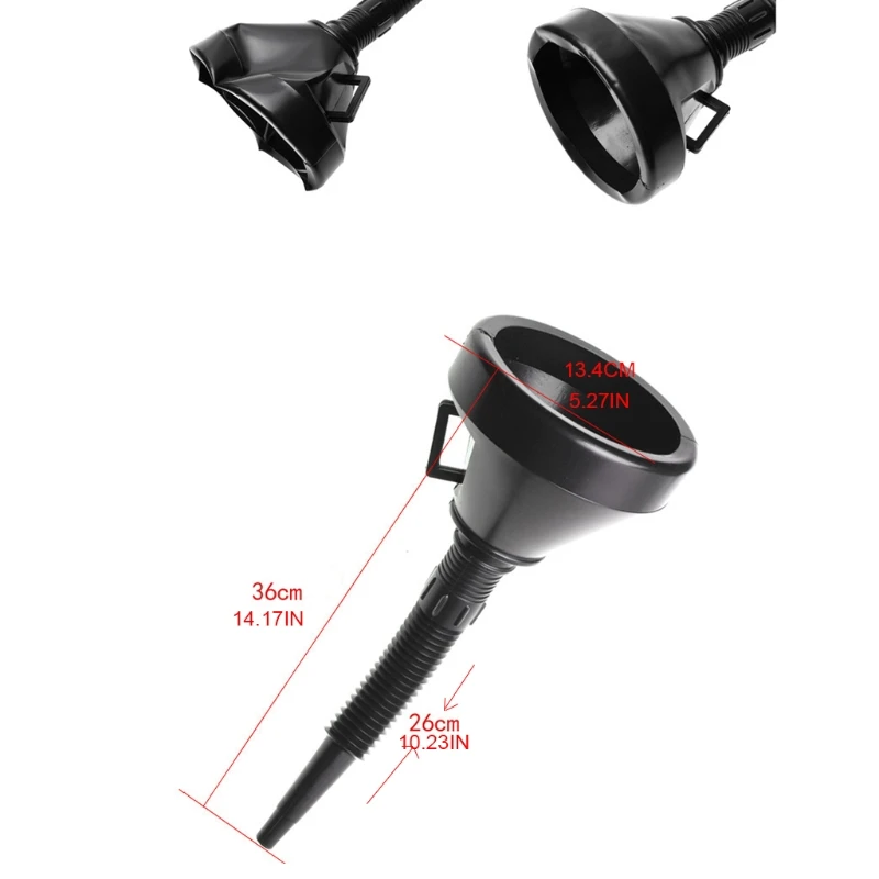 

Multi-functional Oil Funnels Fluids Gasoline Liquids Kerosene Funnel with Flexible Spout Extension