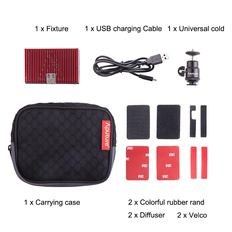 Aputure AL-MX LED Video Light Color Temperature 2800-6500k TLCI/CRI 95+ On Camera Fill Pocket Sized Tiny Lighting | Электроника