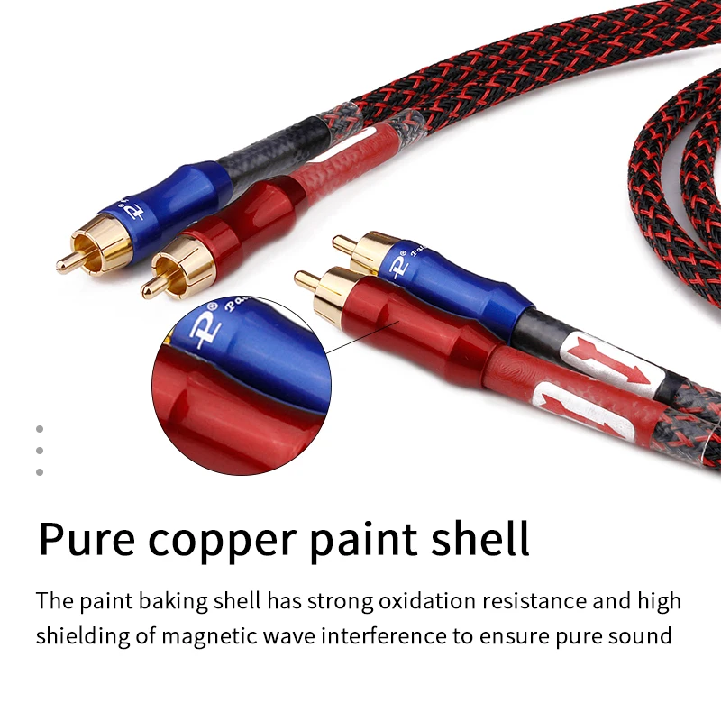 yyaudio hifi stereo pair rca cable high performance premium hi fi audio 2rca to 2rca interconnect cable free global shipping