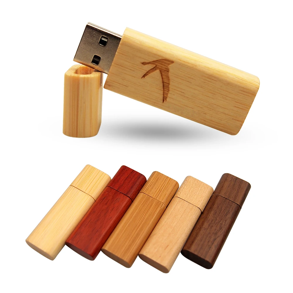 

Wooden Bamboo USB Flash Drive Wood Chips Pendrive 4GB 8GB 16GB 32GB 64GB Memory Stick U Disk Personal Gift 10PCS Free Logo