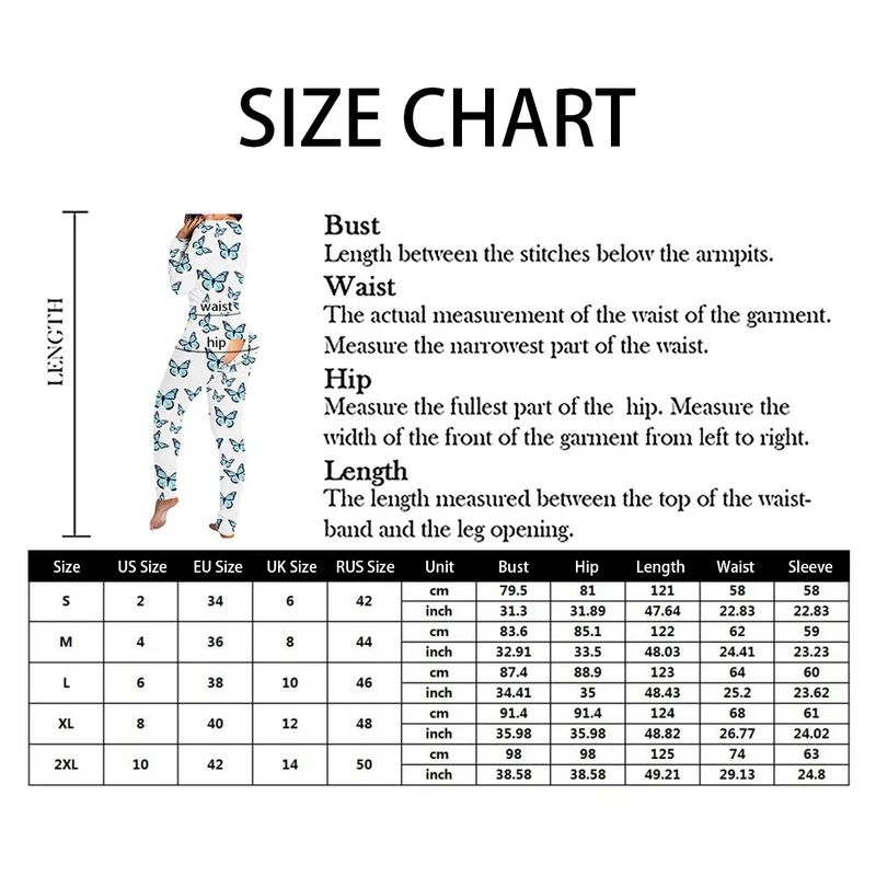 

Butterfly Print Women Sexy Onesies Long Sleeve Pijamas V-neck Spring Pyjama Button-down Functional Buttoned Flap Adults Jumpsuit