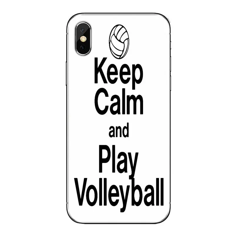 С надписью keep calm and play люблю волейбол для iPhone XS Max XR X 4 4S 5 5S 5C SE 6 6S 7 8 плюс samsung Galaxy J1 J3