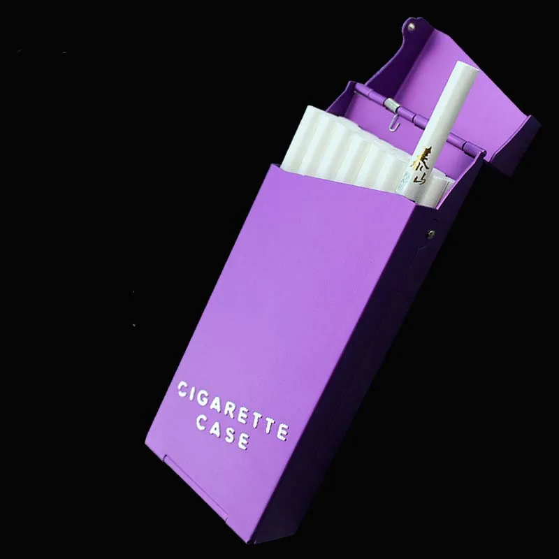 Тонкая сигарета чехол металлическая коробка для хранения сигар Портативный
